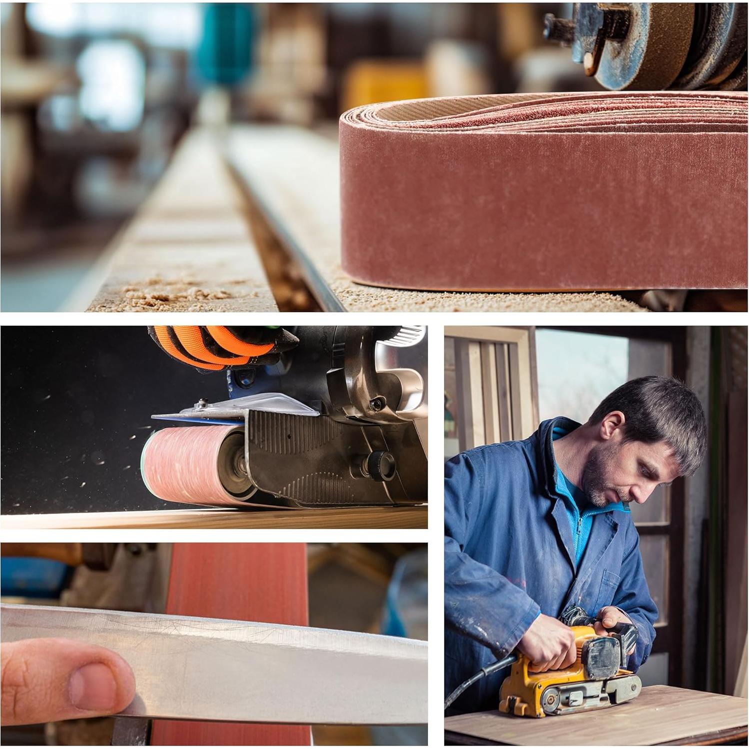 Cinta de Lijado Mornajina 20 Pcs 3 x 33 cm 120-1000 Granos