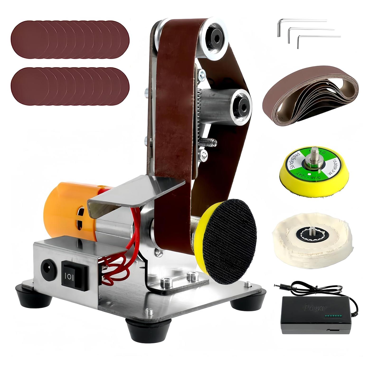 Mini Lijadora de Banco KZU 4000-9000RPM Afilador Eléctrico