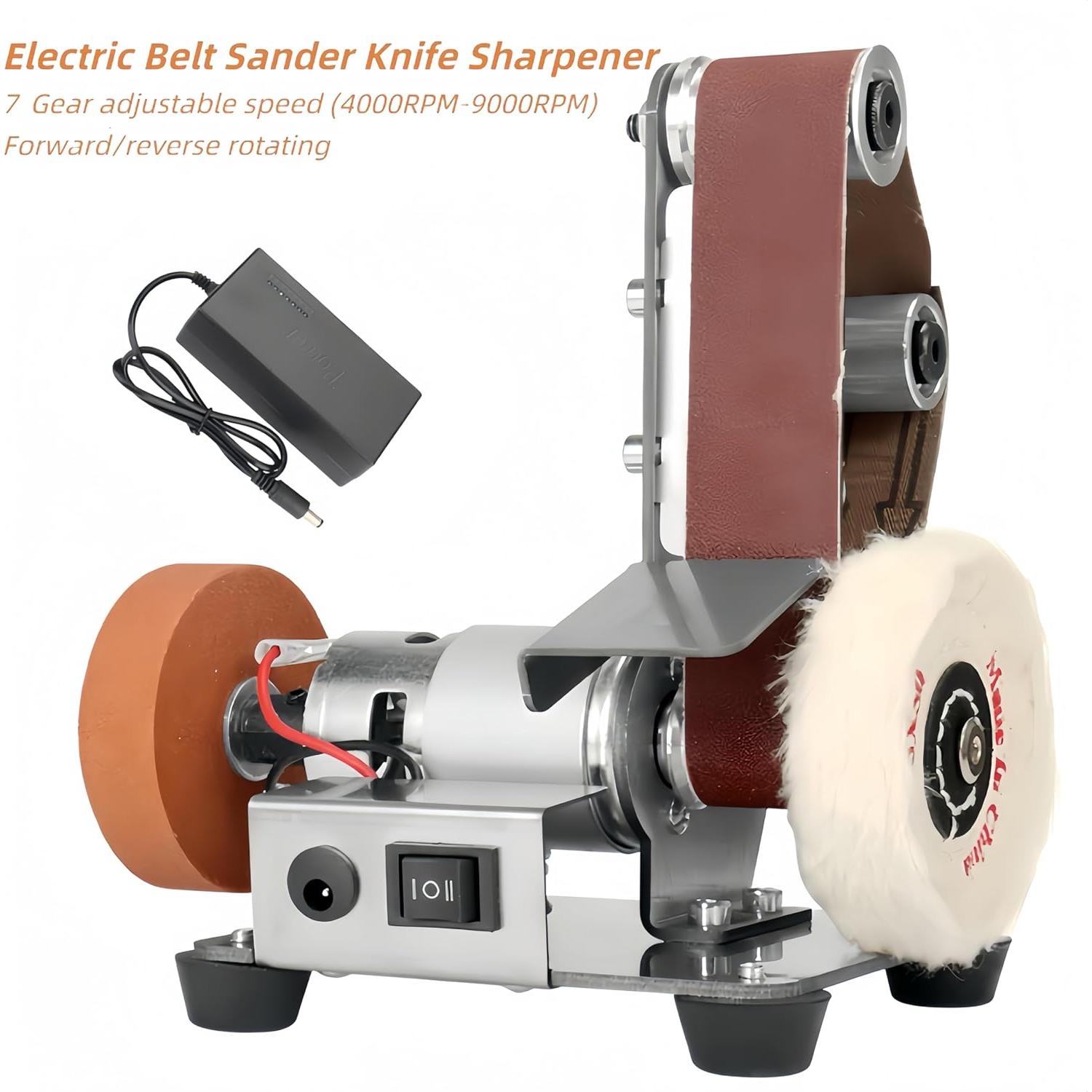 Mini Lijadora de Banco KZU 4000-9000RPM Afilador Eléctrico