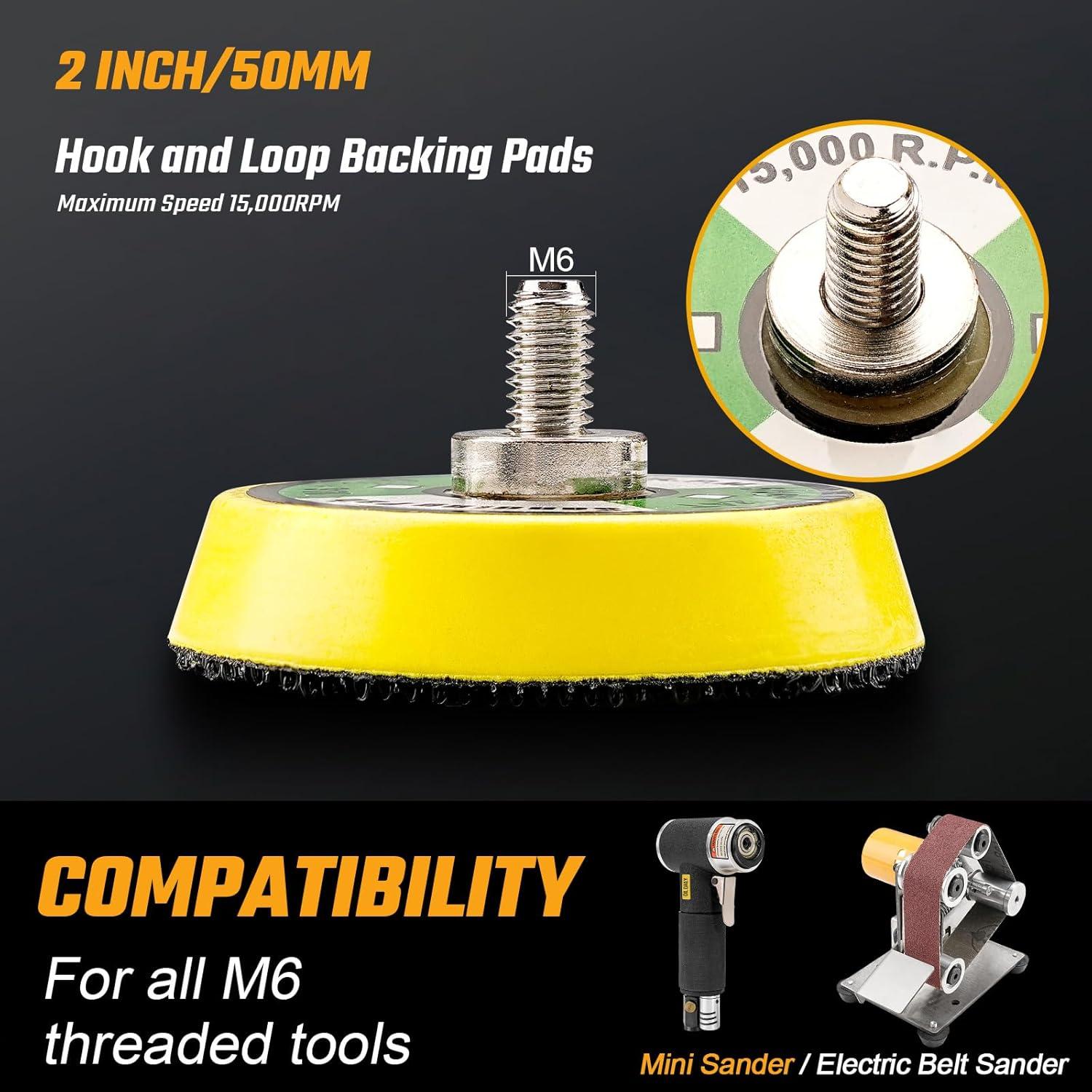 Almohadillas de Respaldo 2" M6 SHUQIU para Lijadora Orbital
