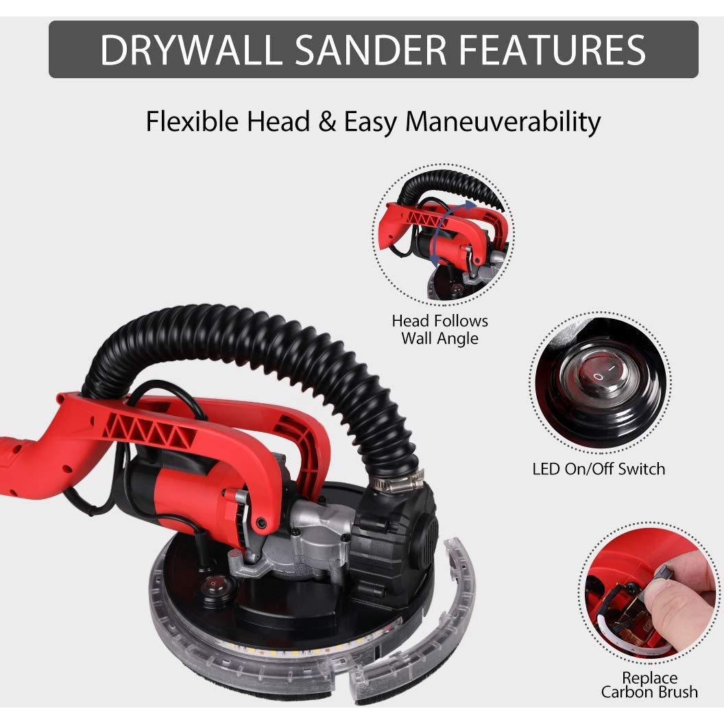 Lijadora de Yeso Eléctrica Power Pro 1850 - 750W, Luz LED