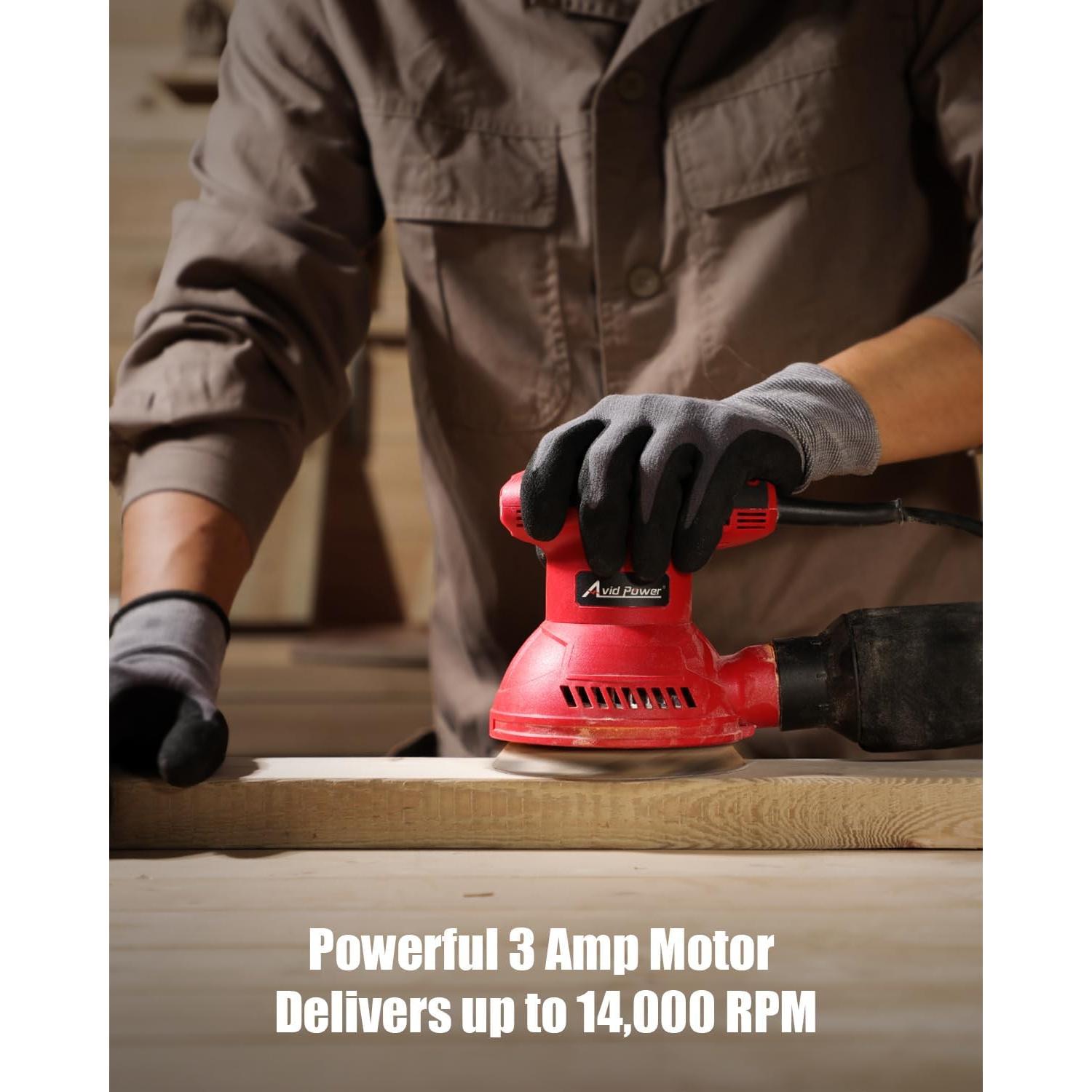 Lijadora Orbital 5" AVID POWER + Herramienta Rotativa 8V