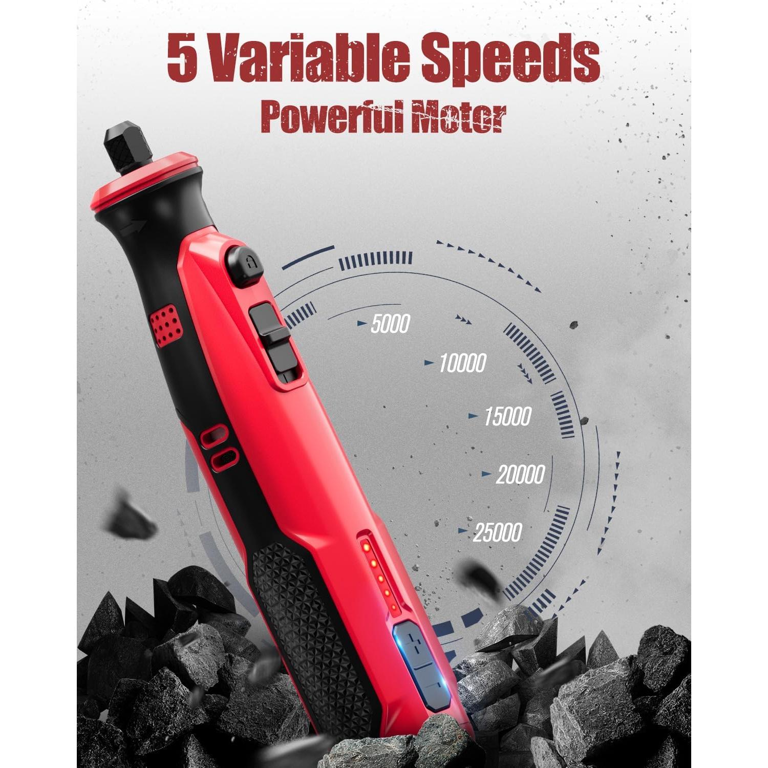 Lijadora Orbital 5" AVID POWER + Herramienta Rotativa 8V