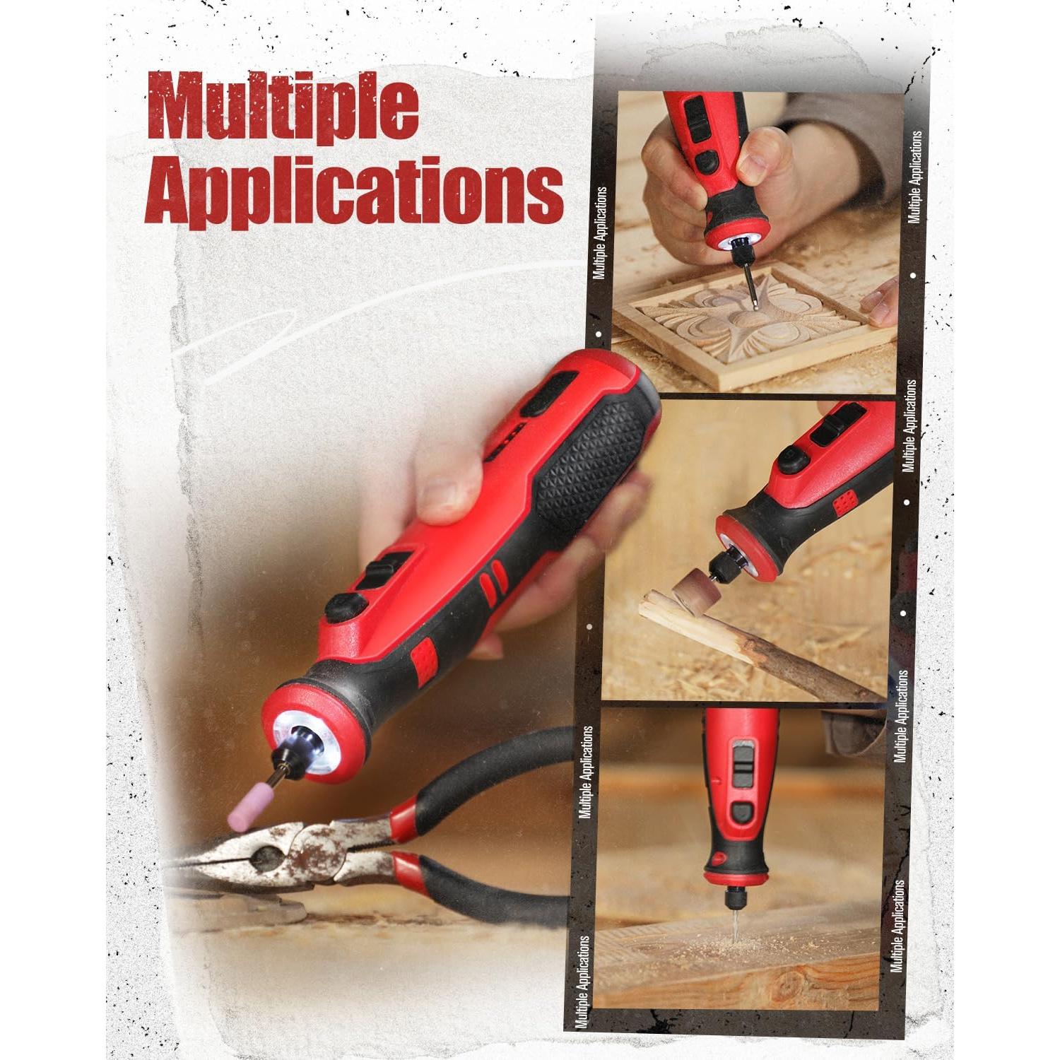 Lijadora Orbital 5" AVID POWER + Herramienta Rotativa 8V