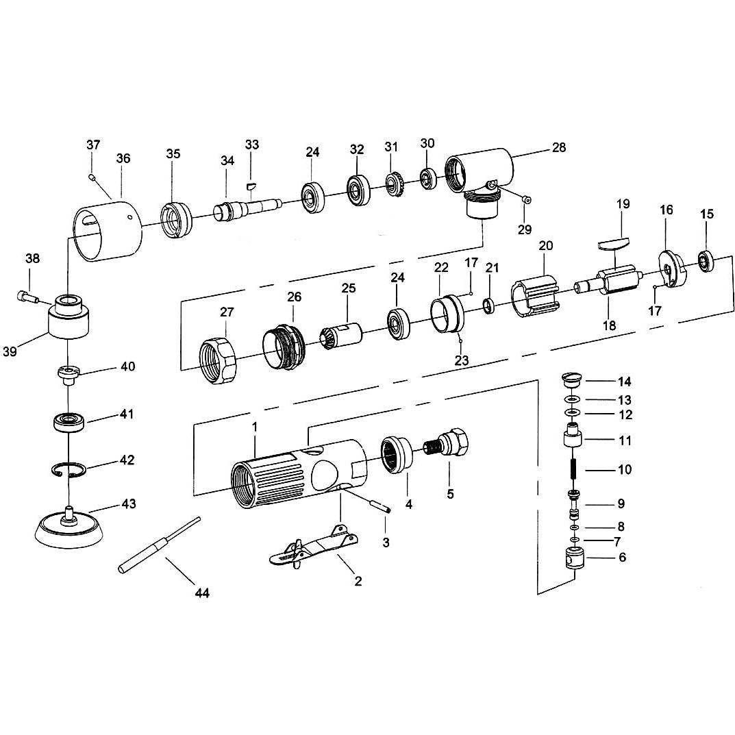 Lijadora Orbital Neumática PROSHI 2 y 3 Pulgadas 15000 RPM