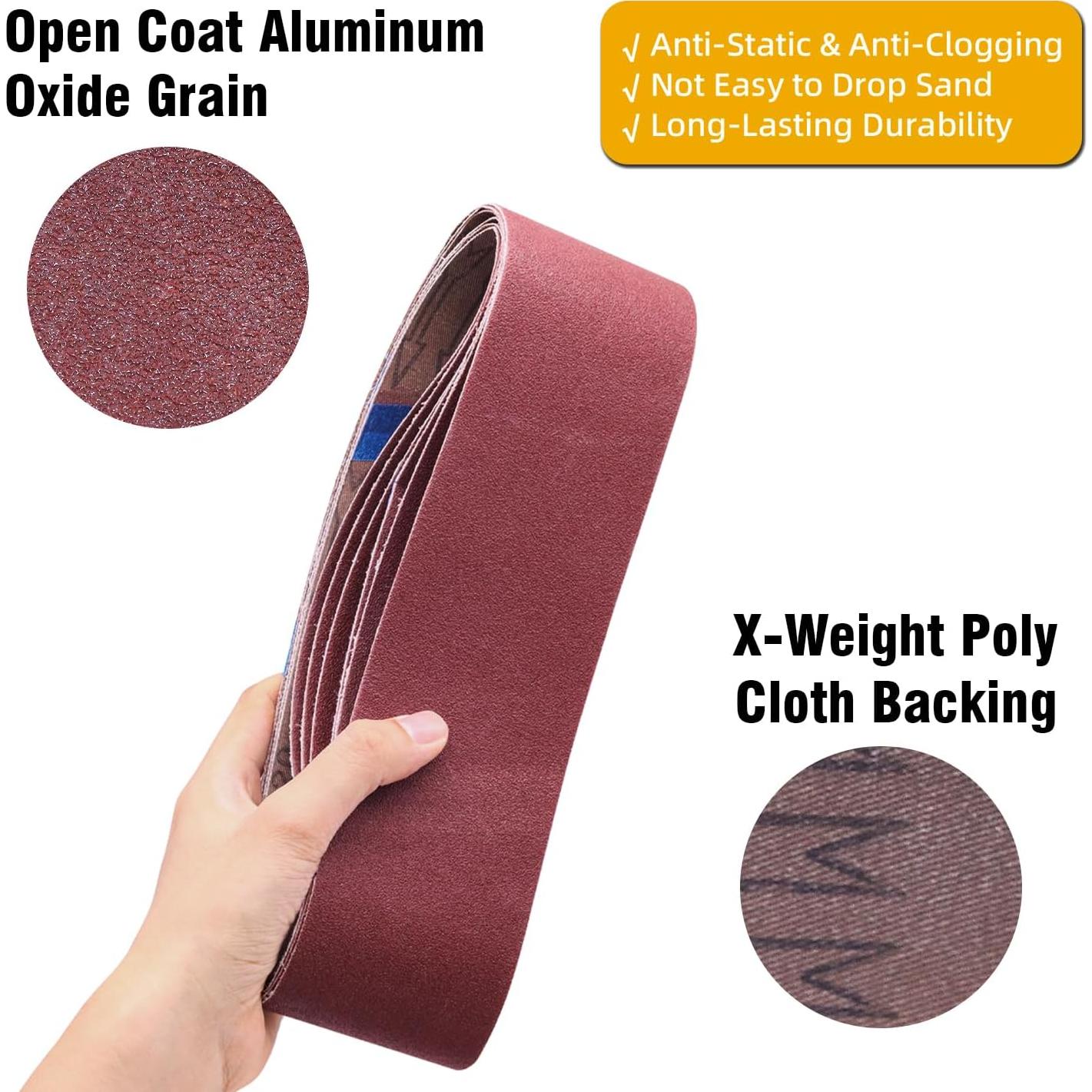 21 Piezas Cintas de Lijado 3x21 Taokyid Granos Variados