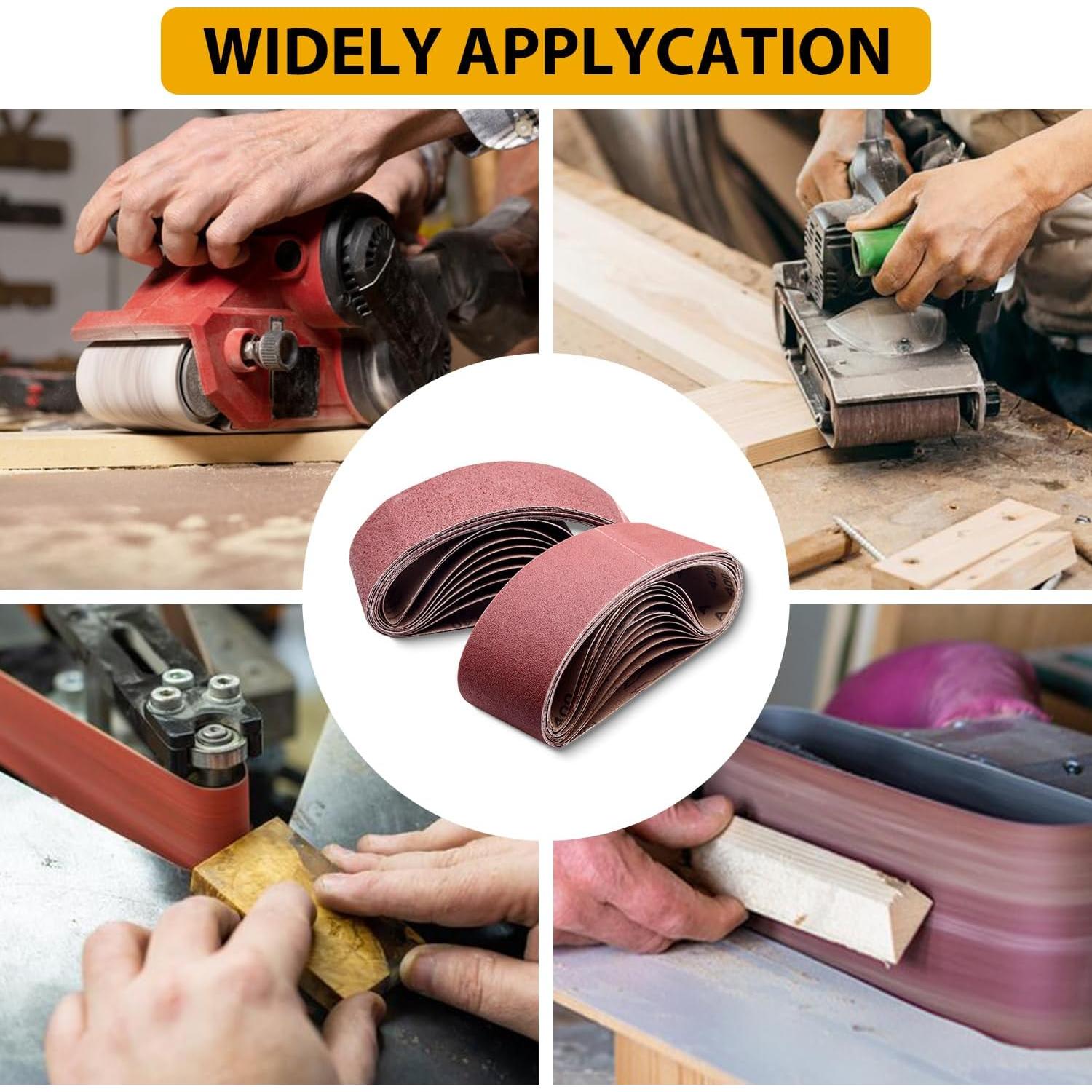 21 Piezas Cintas de Lijado 3x21 Taokyid Granos Variados