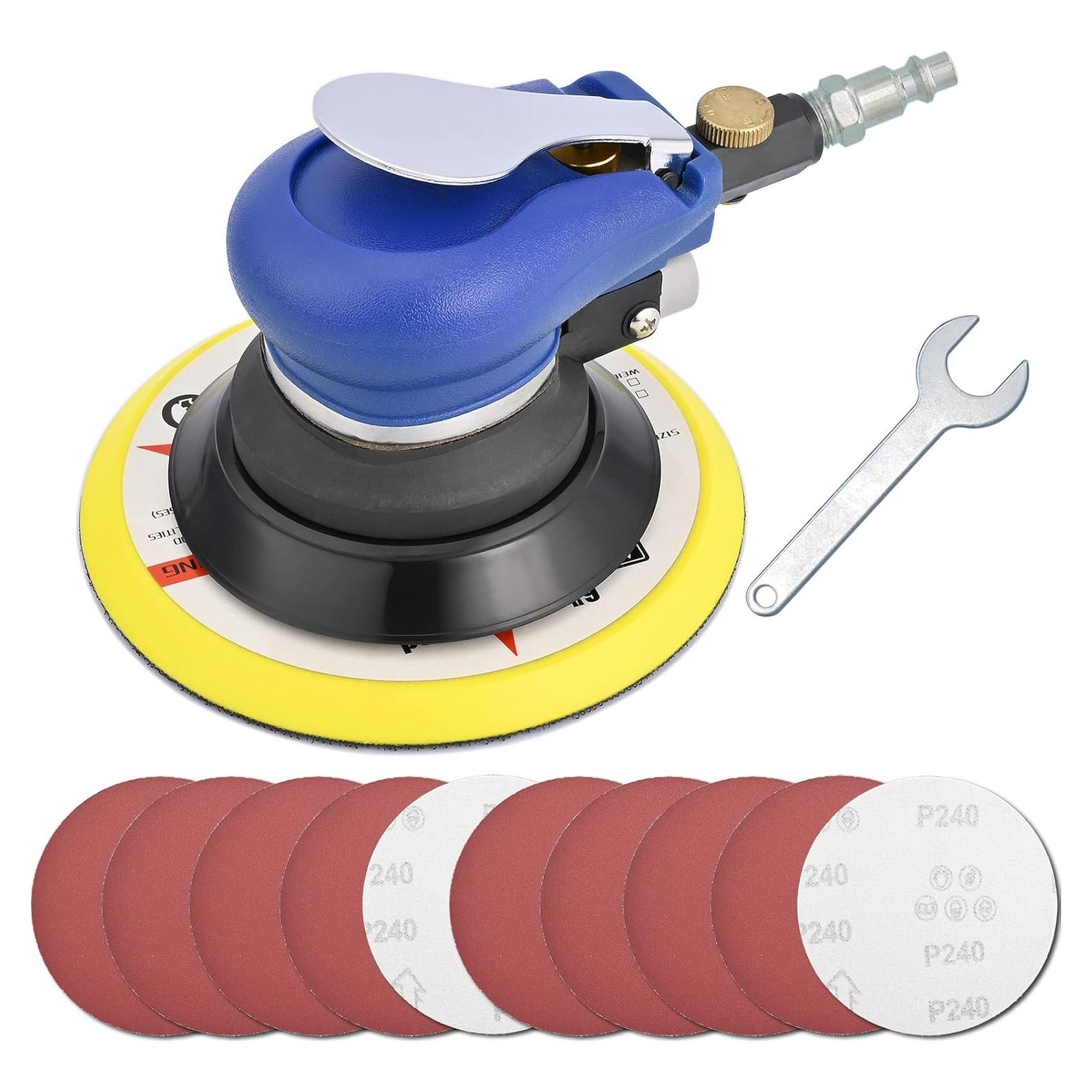 Lijadora Orbital Neumática Bowd 6" con 10 Papeles de Lija P240