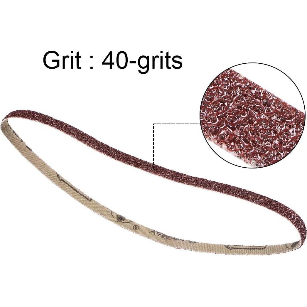 Paquete de 12 Cintas de Lijado TA-VIGOR 1 cm x 53 cm 40 Granos