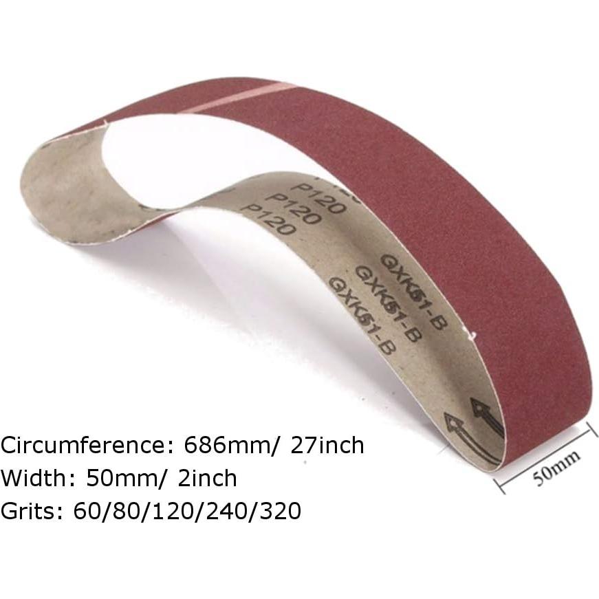 Cintas de Lijado Zivisk 5 Piezas Granos 60-320 5 cm x 68.6 cm