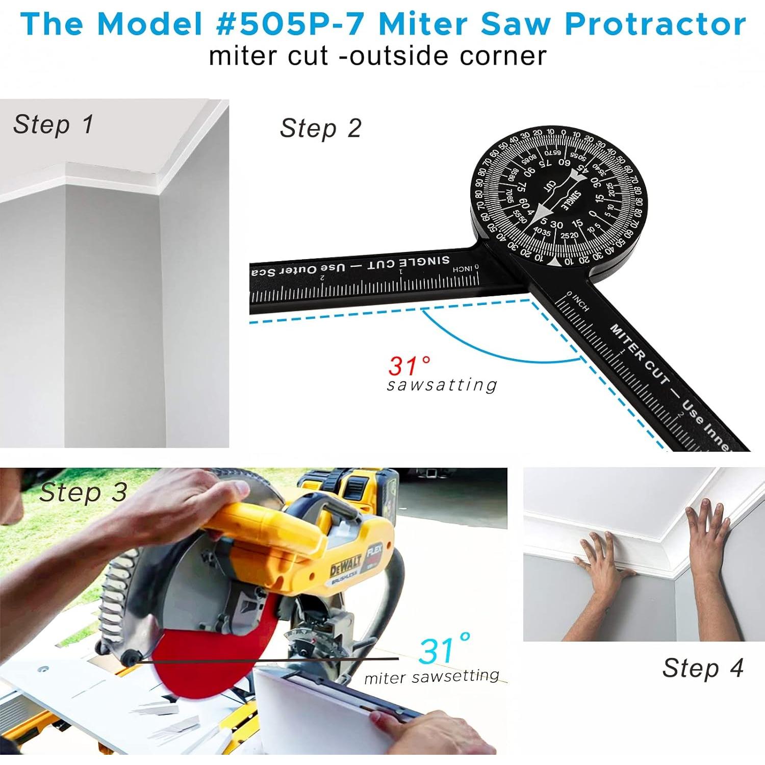 Transportador de Inglete LUVRD MP02 Medidor de Ángulo Preciso