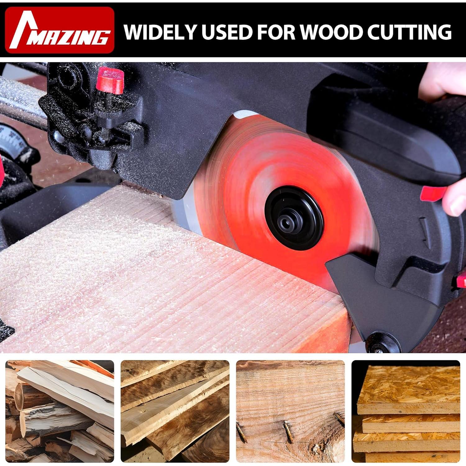 MAZING Paquete 2 Sierras Circulares 25.4cm 40T y 60T