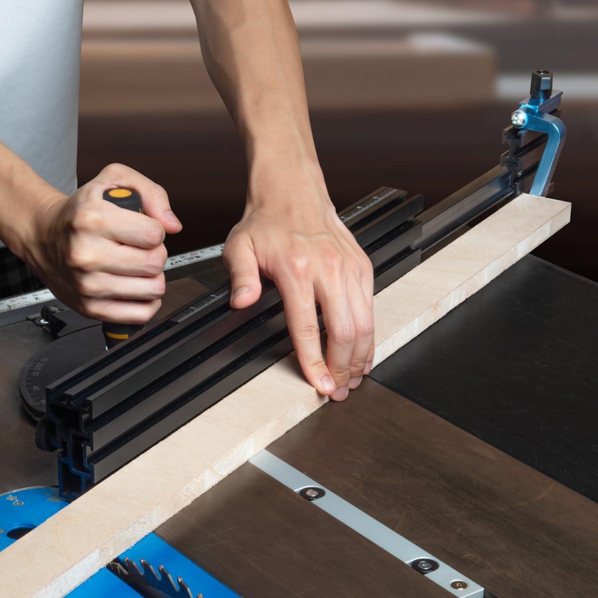 Sistema de Medición de Ingletes POWERTEC 71766 con Cerca Telescópica