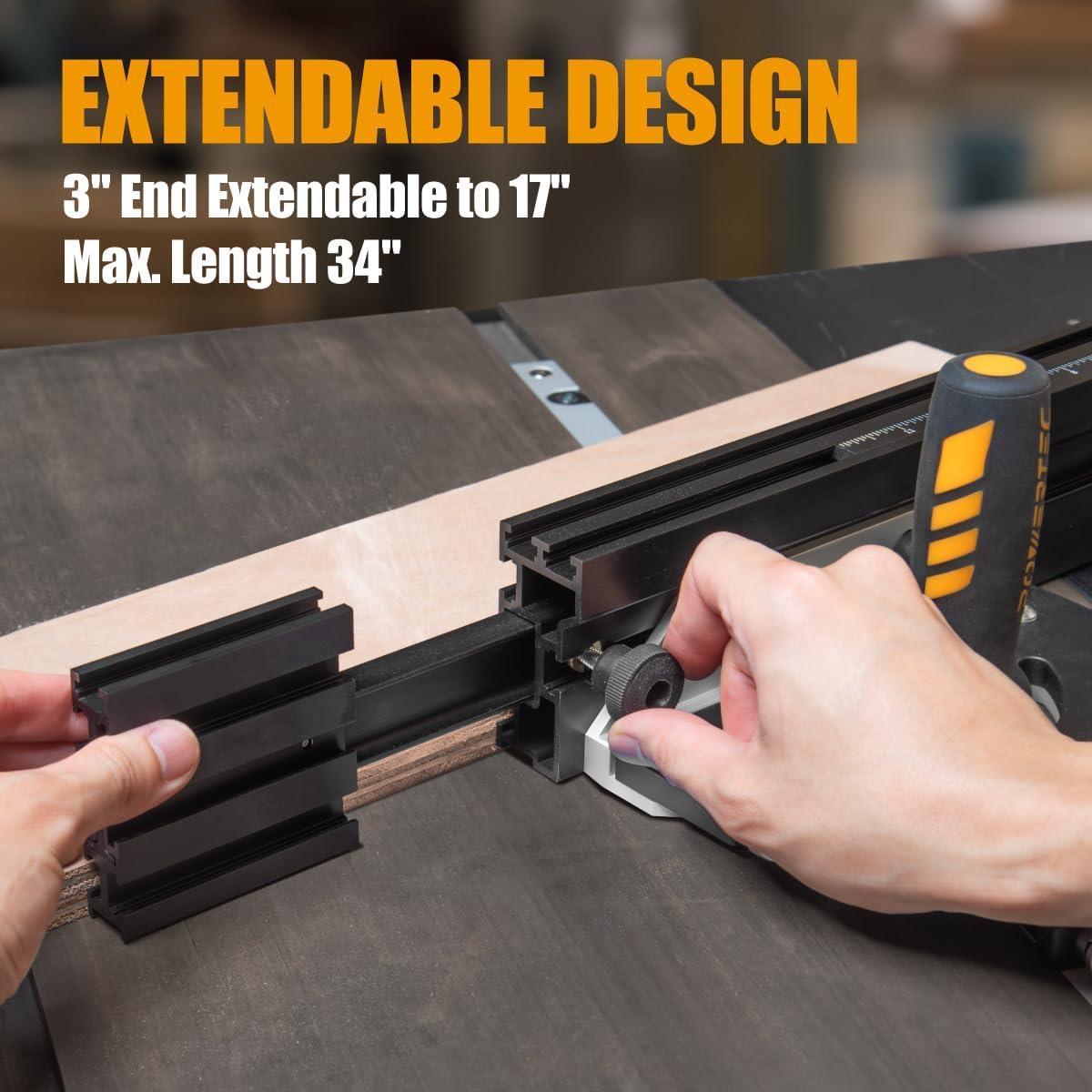 Sistema de Medición de Ingletes POWERTEC 71766 con Cerca Telescópica