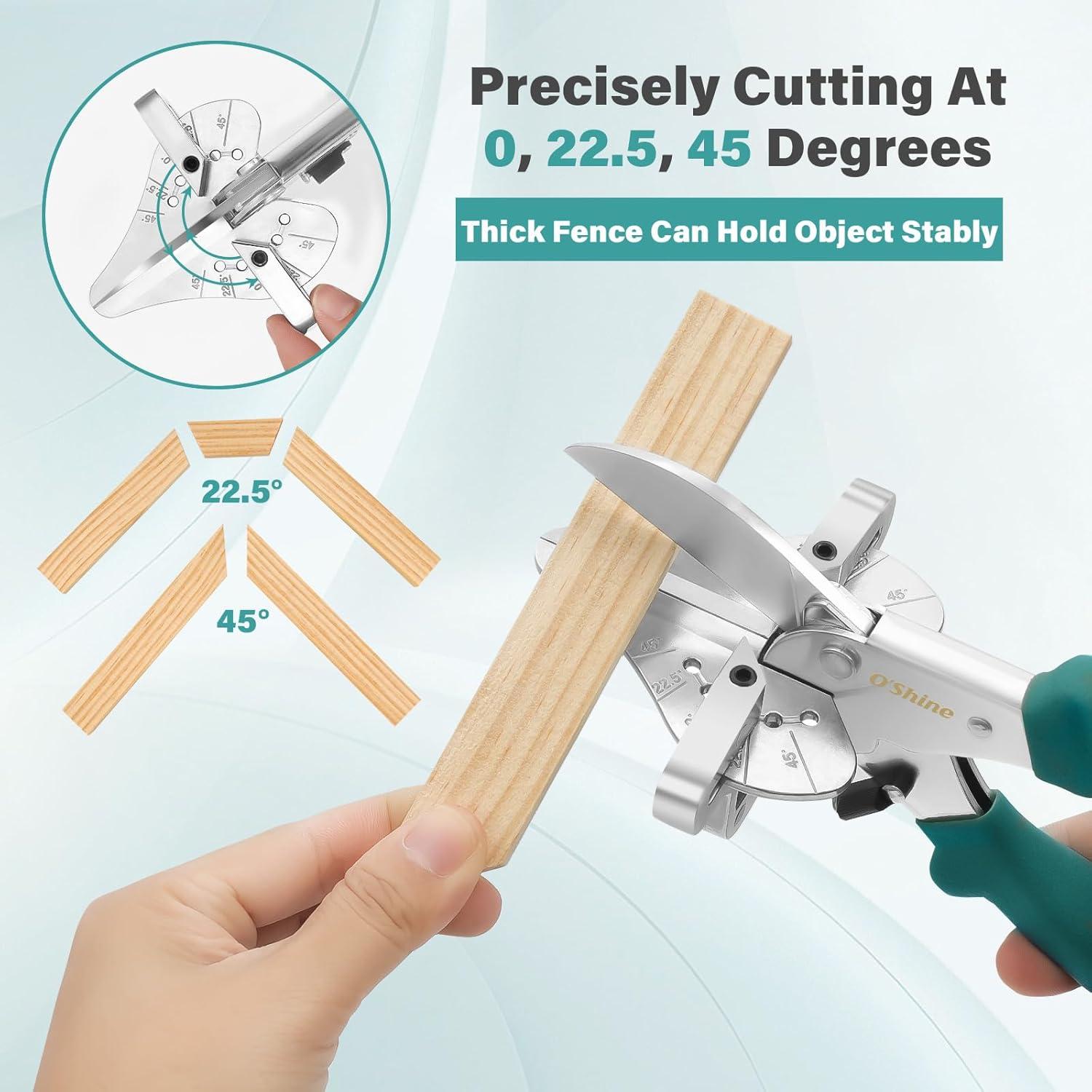 Tijeras de Inglete O'Shine 22.5° Mango Largo para Madera