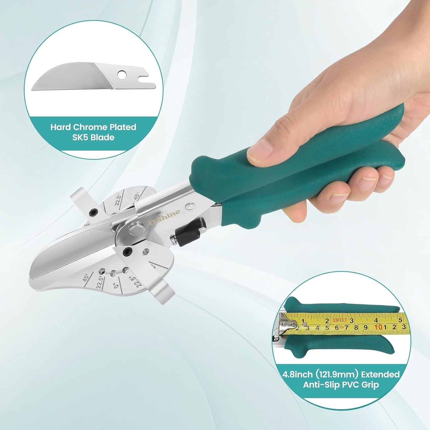 Tijeras de Inglete O'Shine 22.5° Mango Largo para Madera