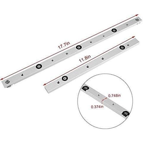 Barra de inglete Fdit de aluminio 44.96 cm ajustable