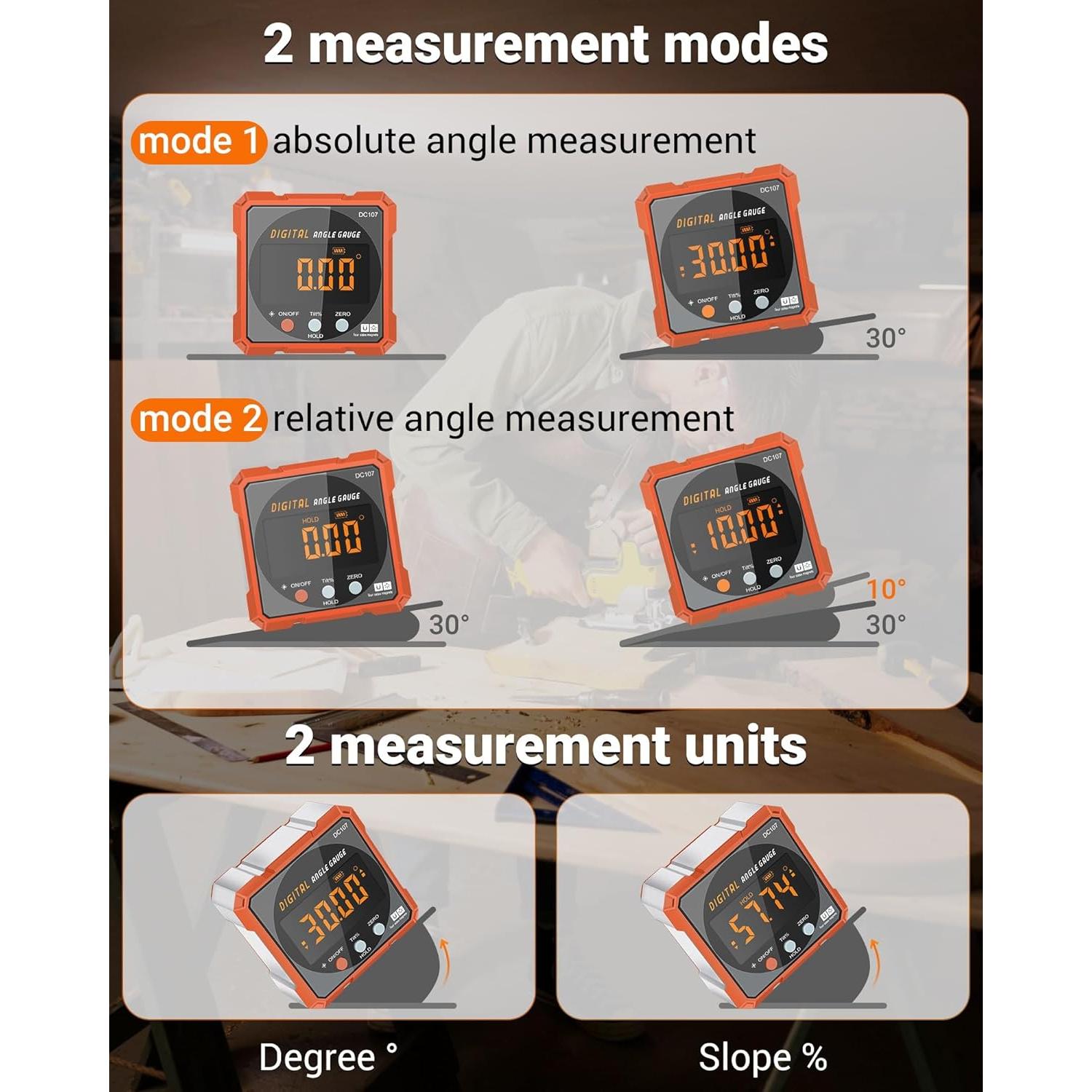 Buscador de Ángulo Digital AOSYCO Cubo Magnético 6,1 cm