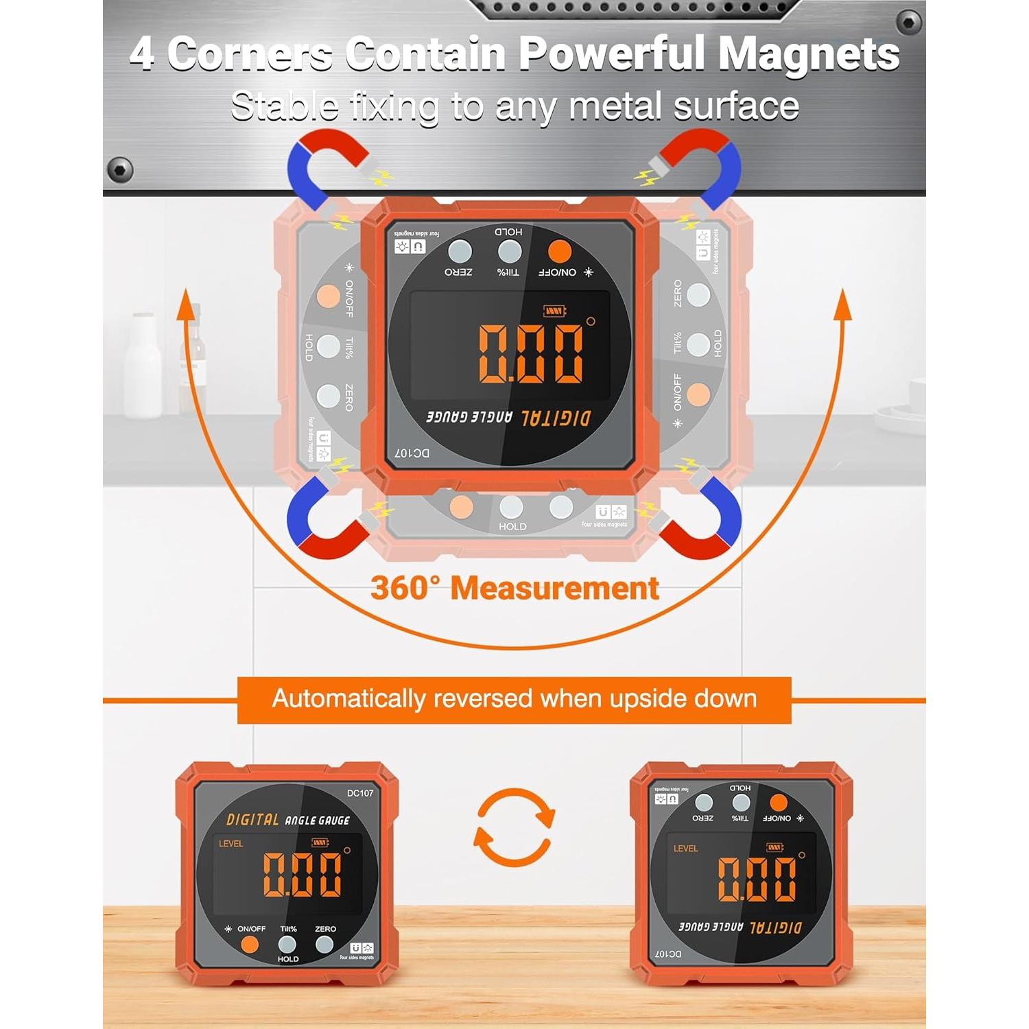 Buscador de Ángulo Digital AOSYCO Cubo Magnético 6,1 cm