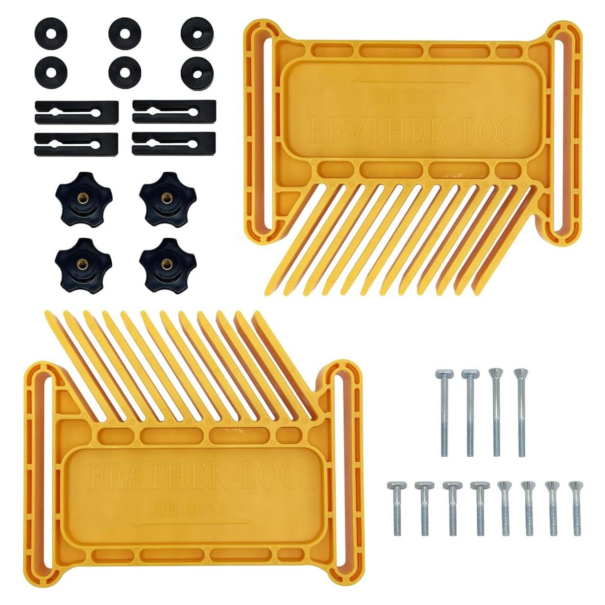 Featherboard de Seguridad Zeromall Amarillo 2 Pcs para Carpintería