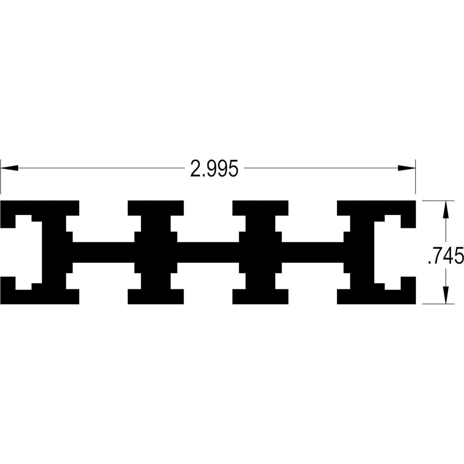 Pista de Aluminio WoodRiver 121,92 cm para Carpintería