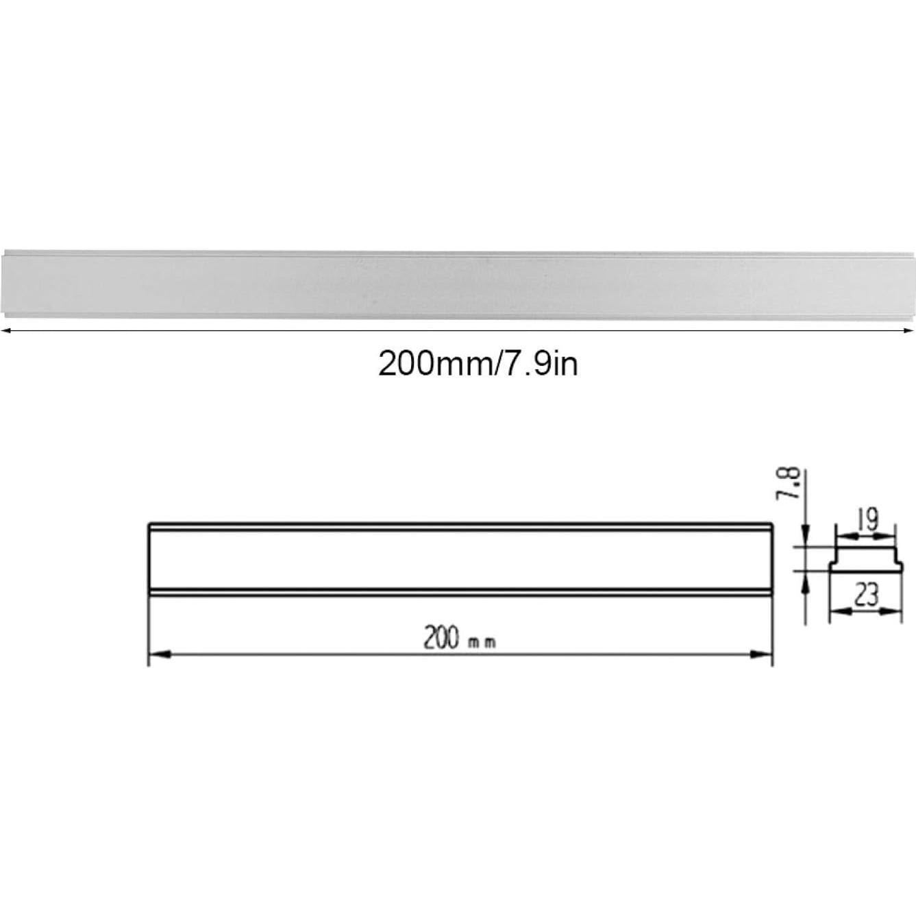 Deslizador de Ranura en T Gaeirt 200mm Aluminio para Carpintería
