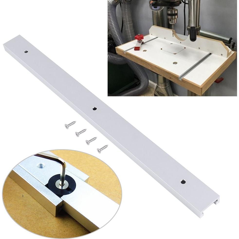 Riel T-Track Canyita 400mm Aluminio con Tornillos
