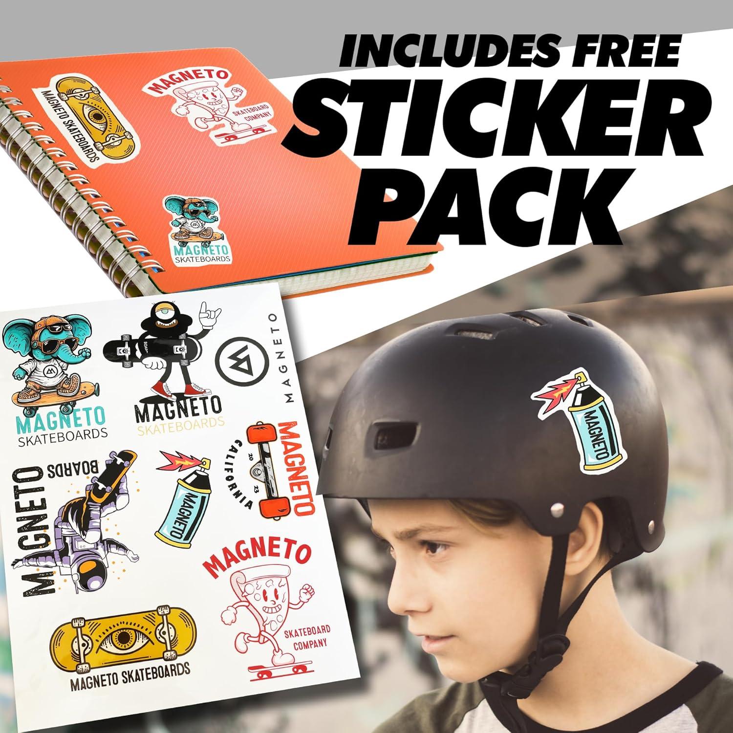 Patineta Completa Magneto Cohete 27.5x7.75cm para Principiantes