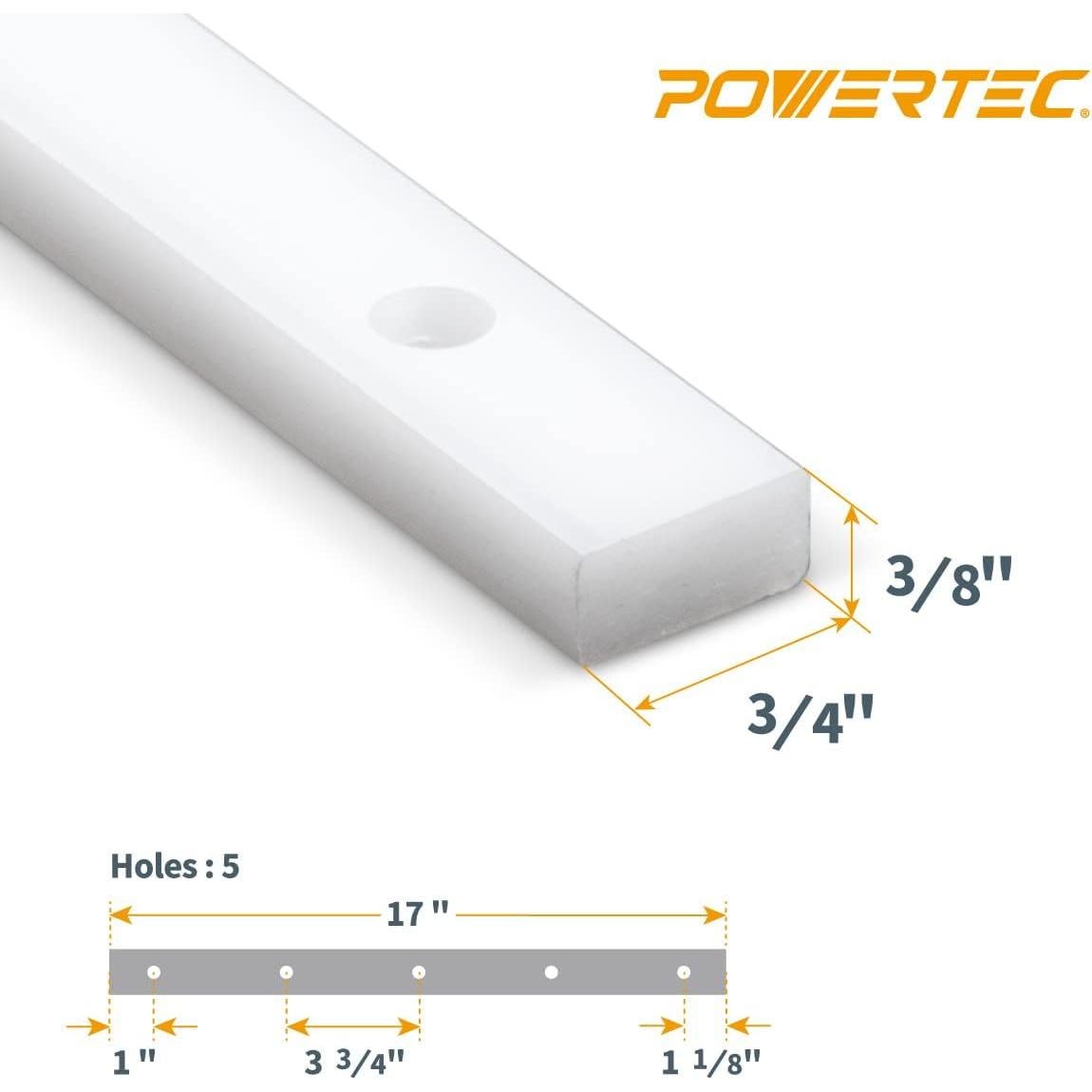 Barra de Inglete POWERTEC 71793 HDPE 8PK 17" para Sled