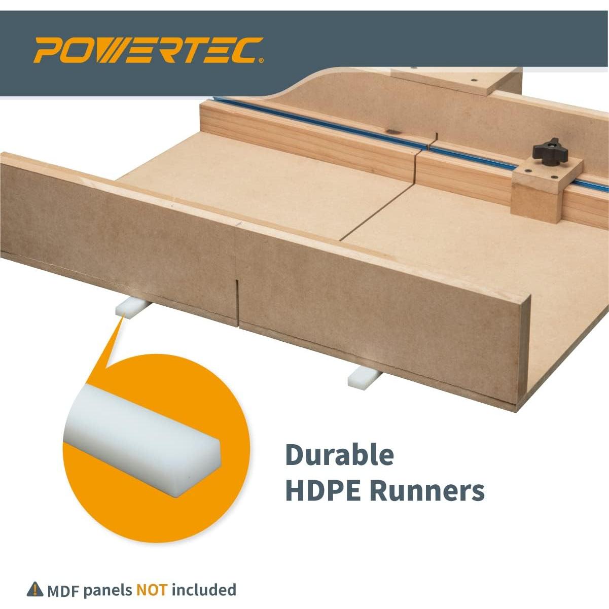 Barra de Inglete POWERTEC 71793 HDPE 8PK 17" para Sled