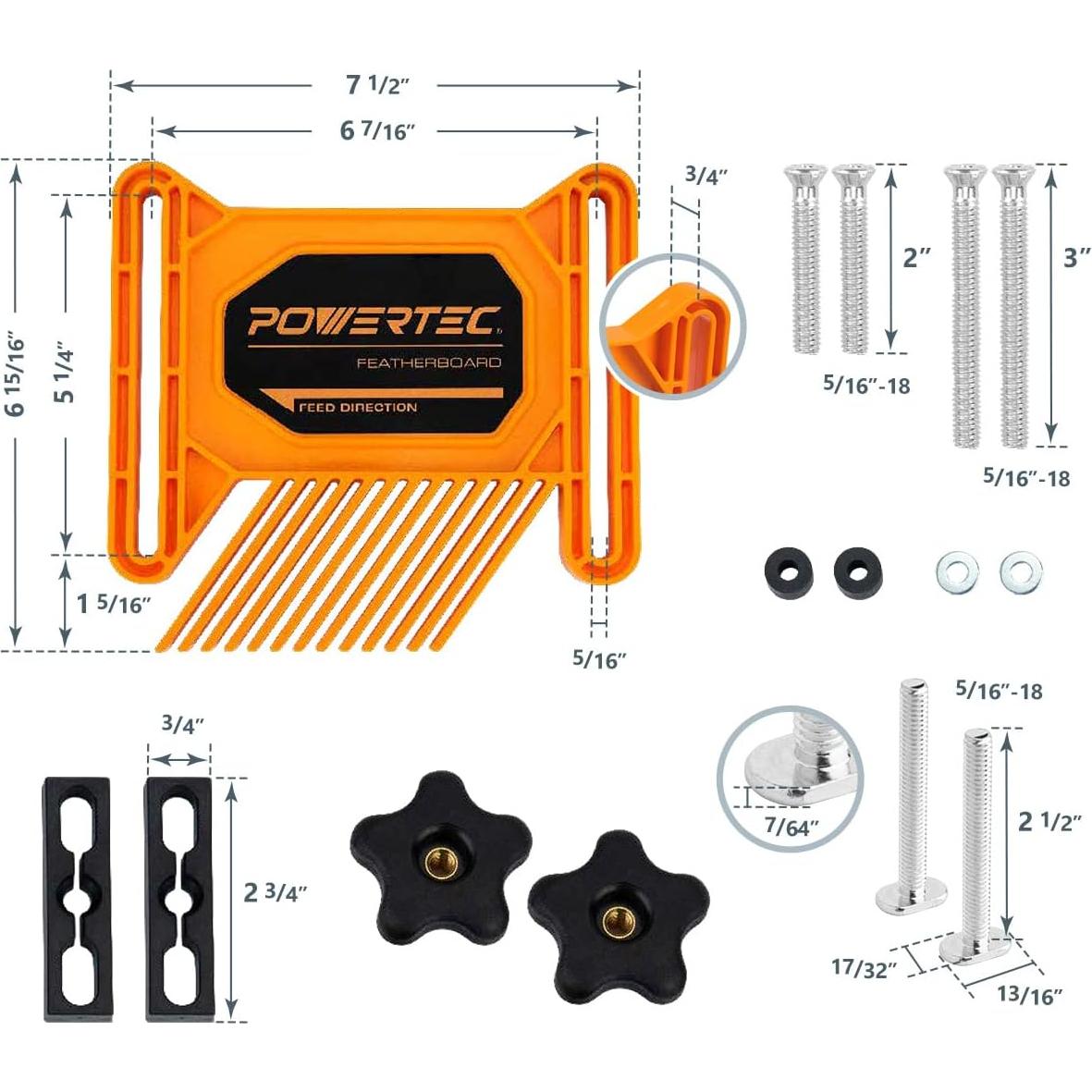 Kit de Seguridad POWERTEC 4 Piezas para Sierra de Banco
