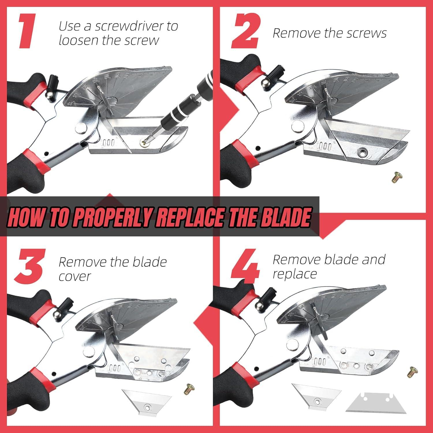 Cortadora de Inglete Yoofullki 10 Cuchillas Ajustable 45-135°
