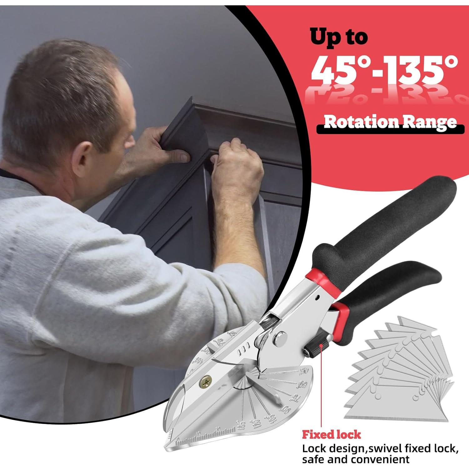 Cortadora de Inglete Yoofullki 10 Cuchillas Ajustable 45-135°