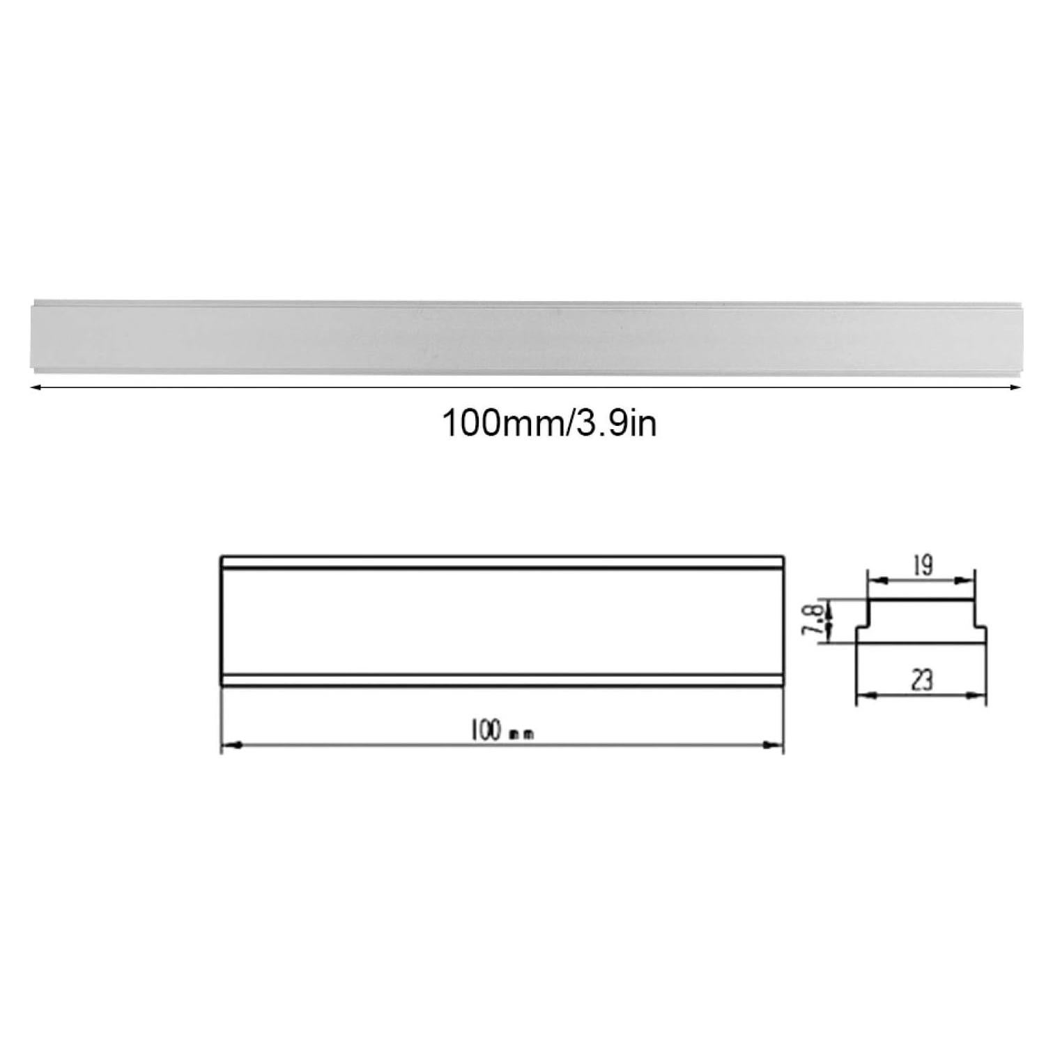 Ranura de Seguimiento T-Track Jectse 100mm Aluminio