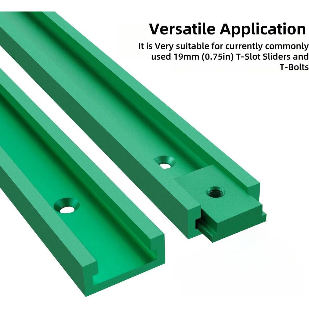 2PCS Carril T Aluminio 500mm CCIEAO Guía de Medición