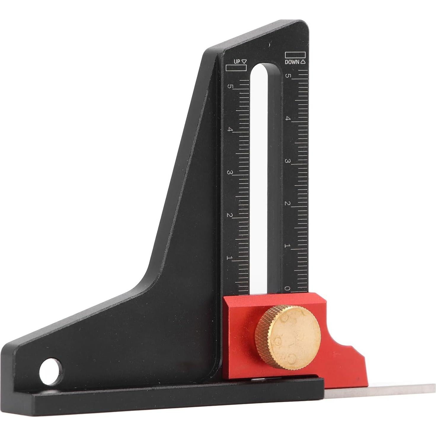Aluminum Alloy Saw Table Height Depth Measuring Ruler, 0-50mm Range, Woodworking Gauge for Precision Cutting