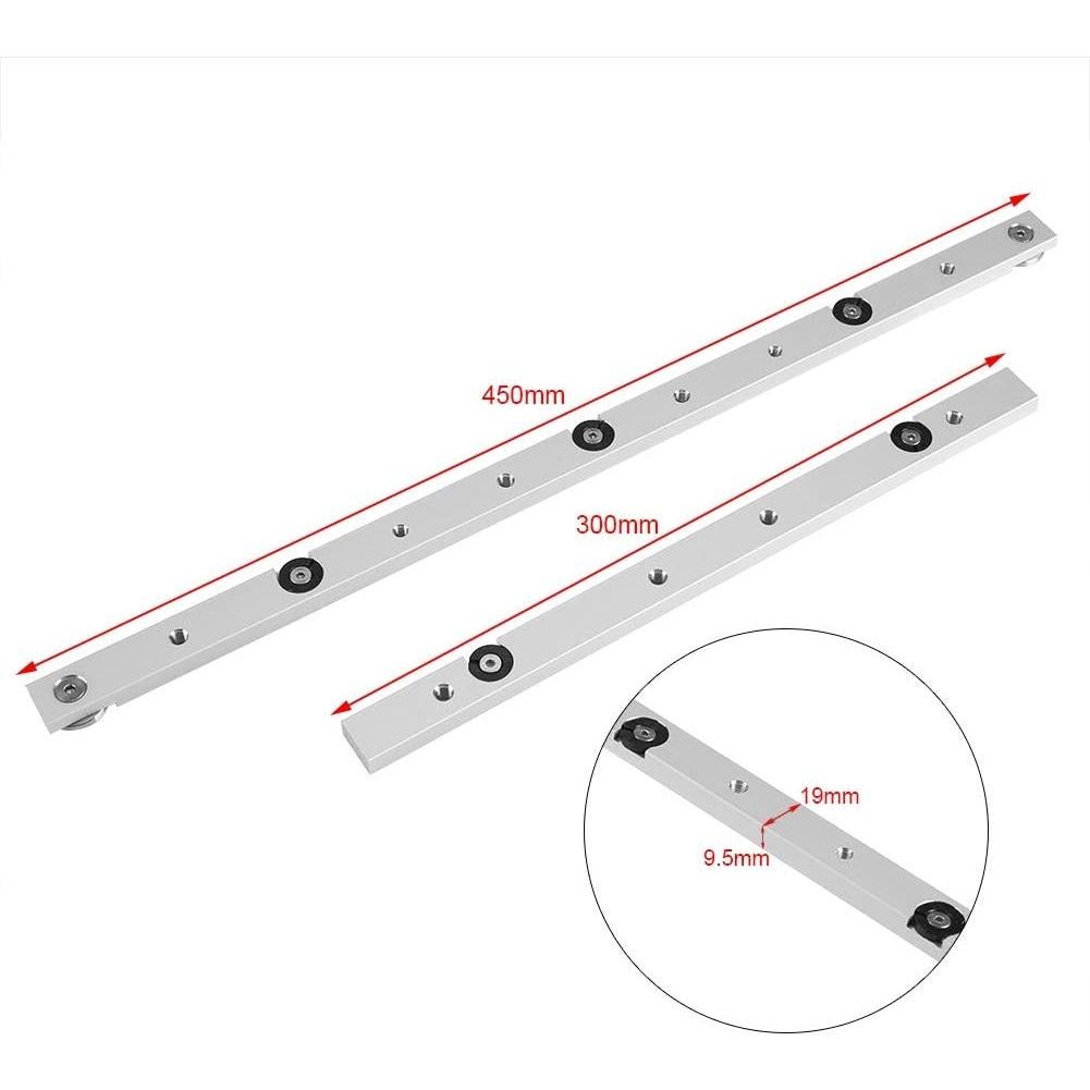 Miter Bar, Aluminium Alloy Miter Bar Slider Table ​Saw Gauge Rod Woodworking Tool Durable in Use 0.374''Thickness (17.71'')