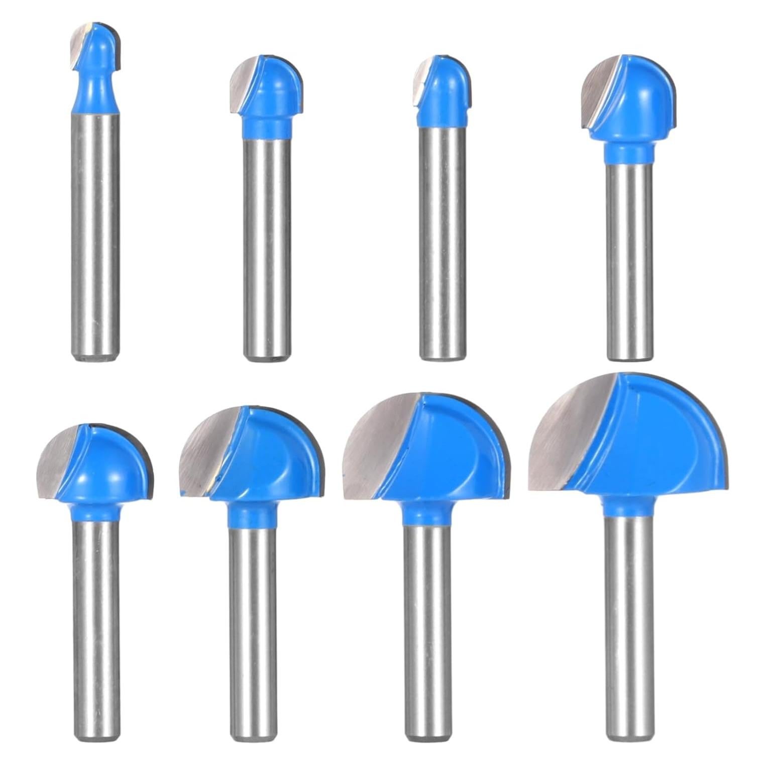 Juego de 8 Brocas de Router OMISTAR 1/4 a 2,54 cm Carburo