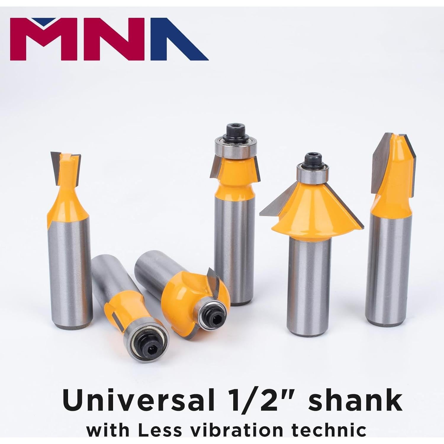 Juego de Brocas de Router MNA 25 Piezas 12.7 mm Carburo