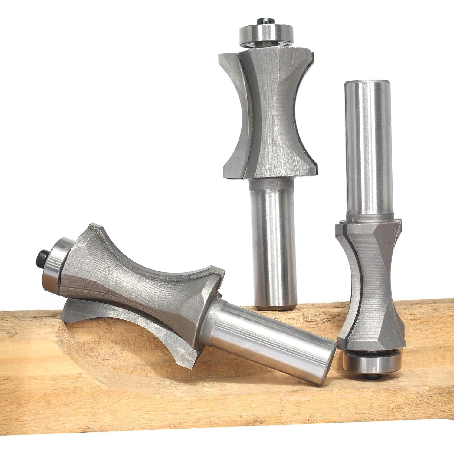 Juego de 3 Fresas de Bisel Convexo Ovalado Akylin 1,27cm