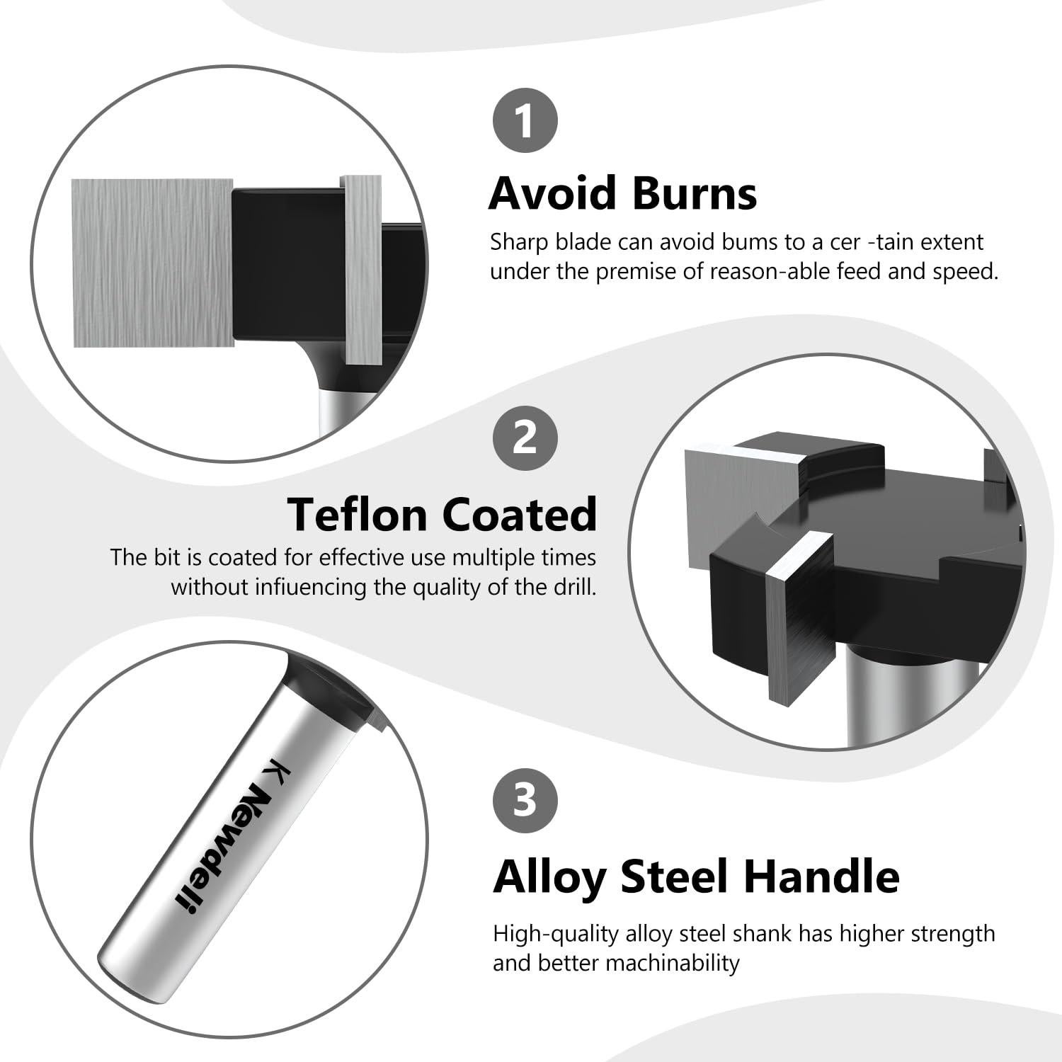 Fresa de Superficie CNC Newdeli 5,08 cm Diámetro 4 Alas