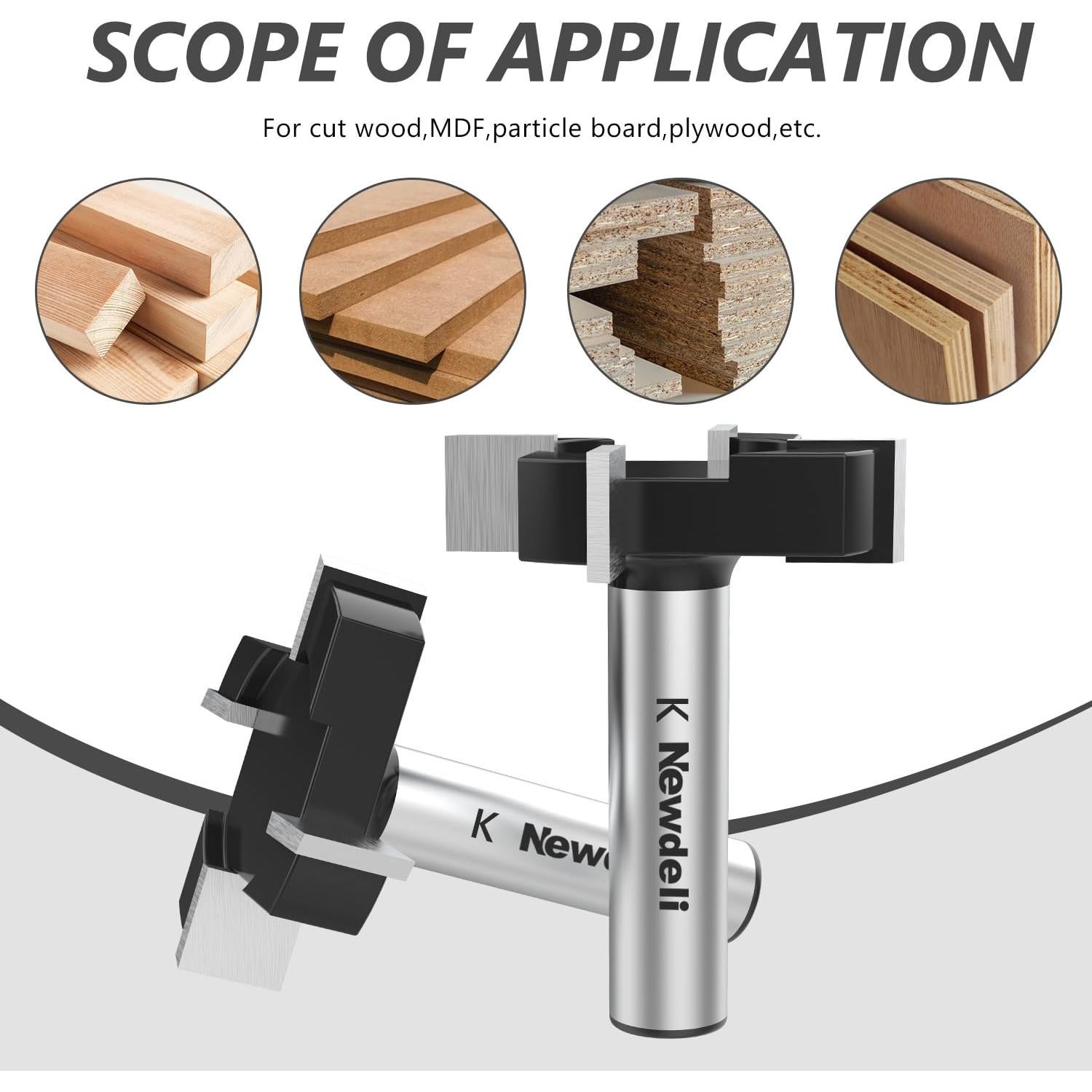 Fresa de Superficie CNC Newdeli 5,08 cm Diámetro 4 Alas