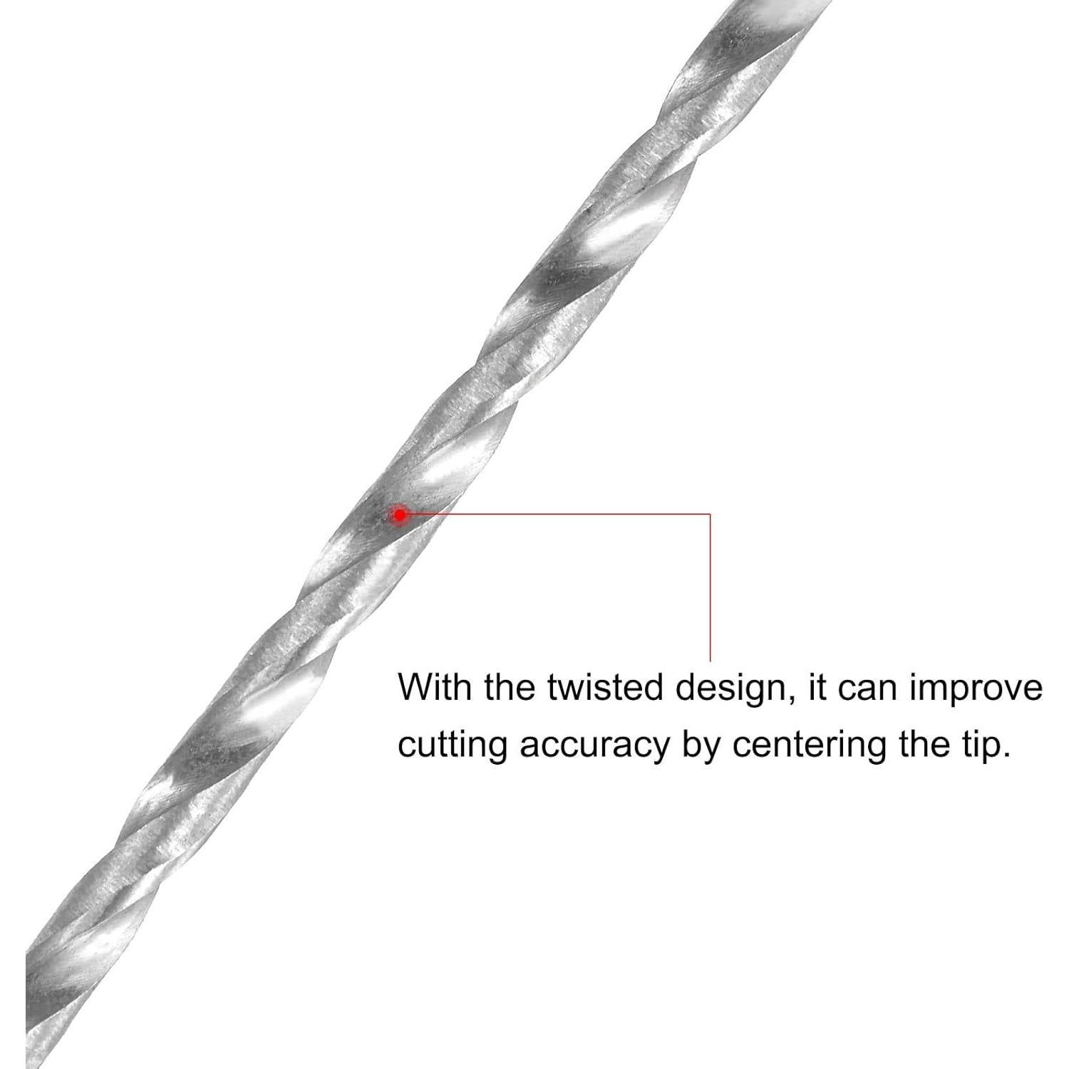 Brocas de Twist HSS uxcell 2.5mm x 200mm para Metal y Plástico