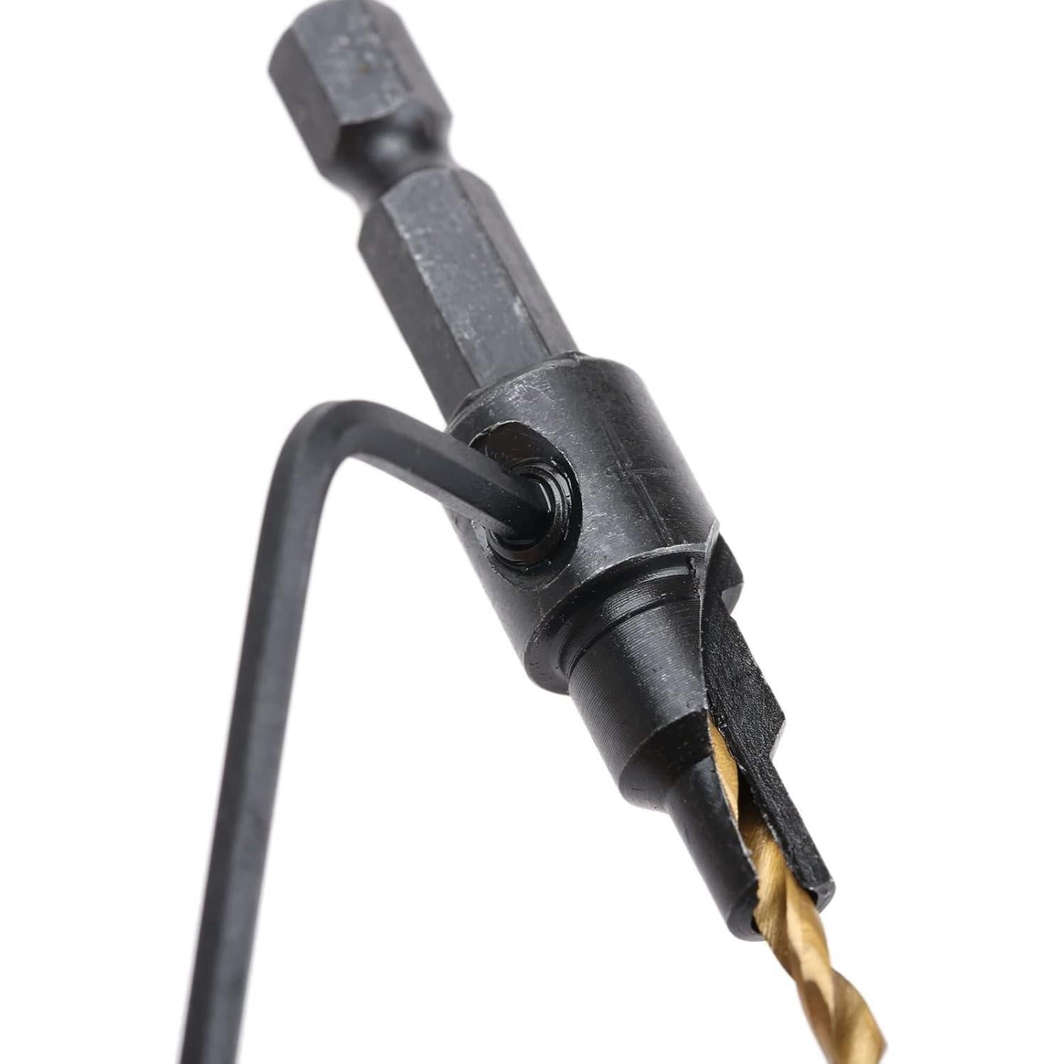 Juego de Brocas de Avellanado Muxsam 4 Piezas Oro