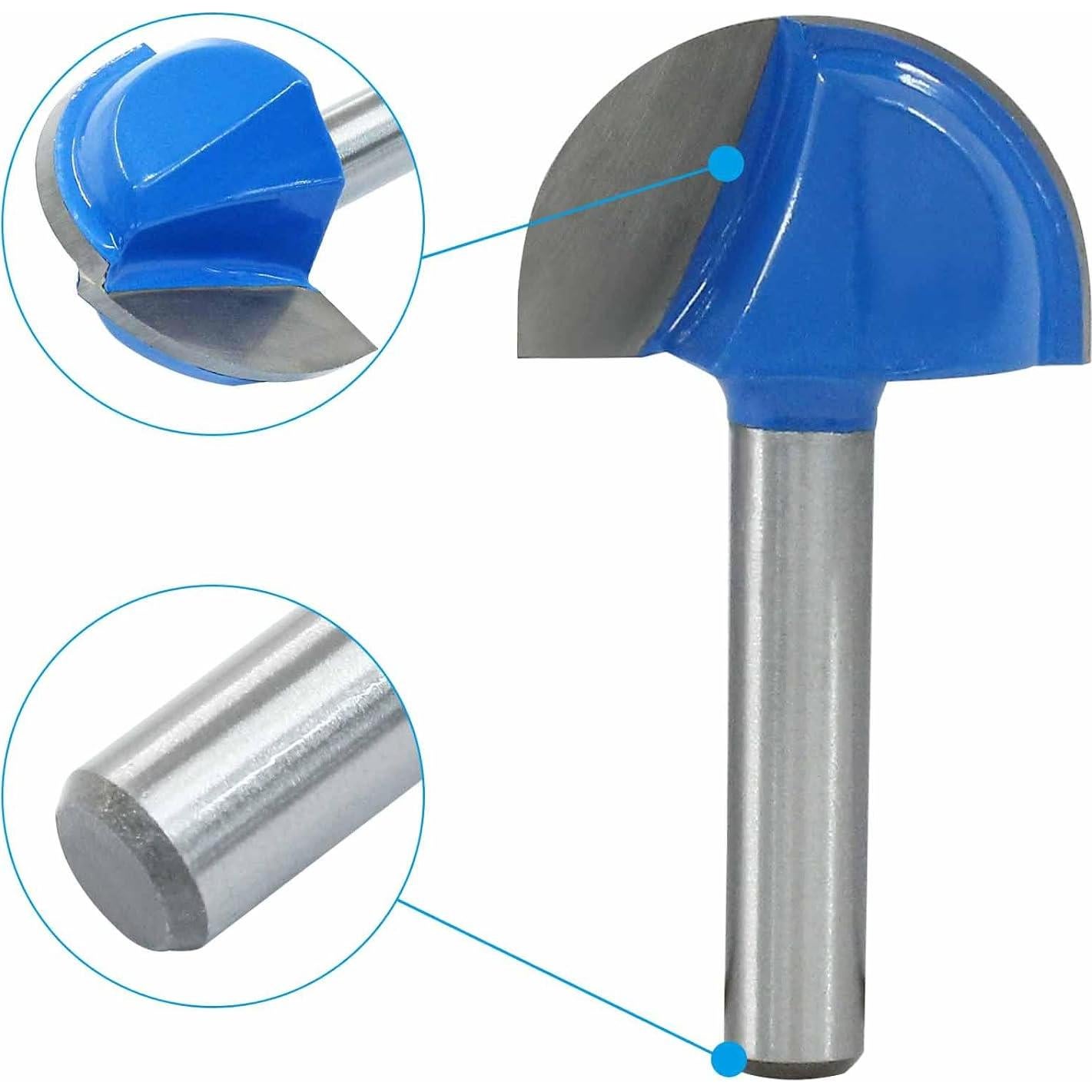 Fresa de caja Bivethoi 2,54 cm Diámetro 0,64 cm para madera