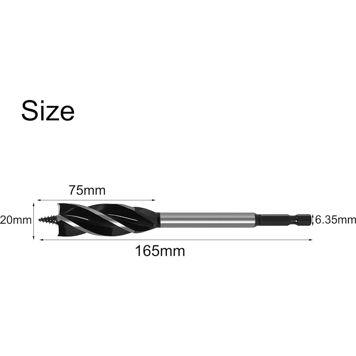 Broca de Auger 20mm NACX Acero Alto Carbono 2 Pcs