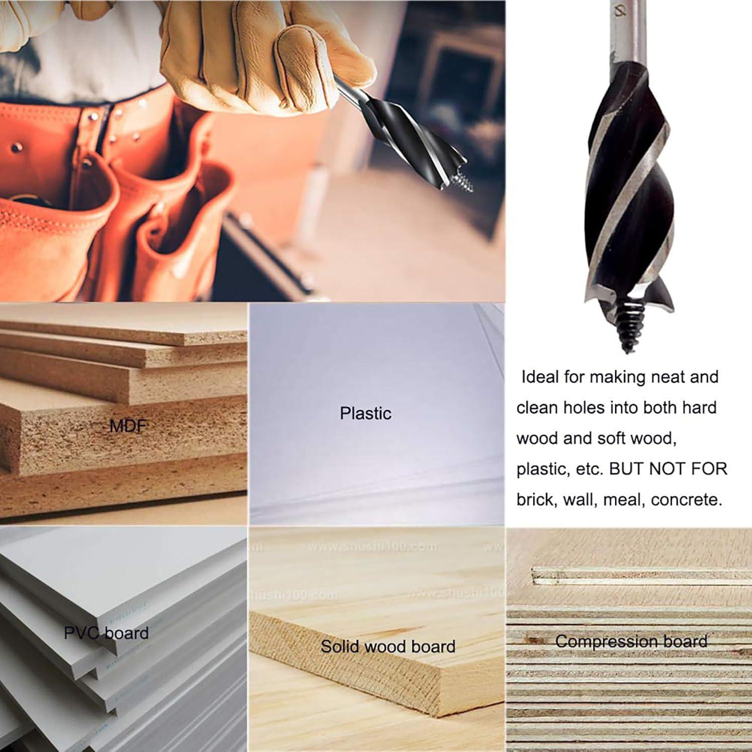 Broca de Auger 20mm NACX Acero Alto Carbono 2 Pcs