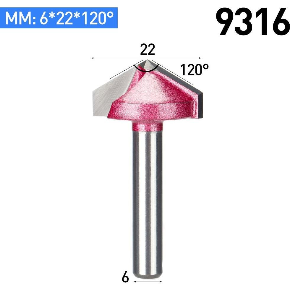 Broca en V HUHAO 120 Grados Carburo para CNC 3D