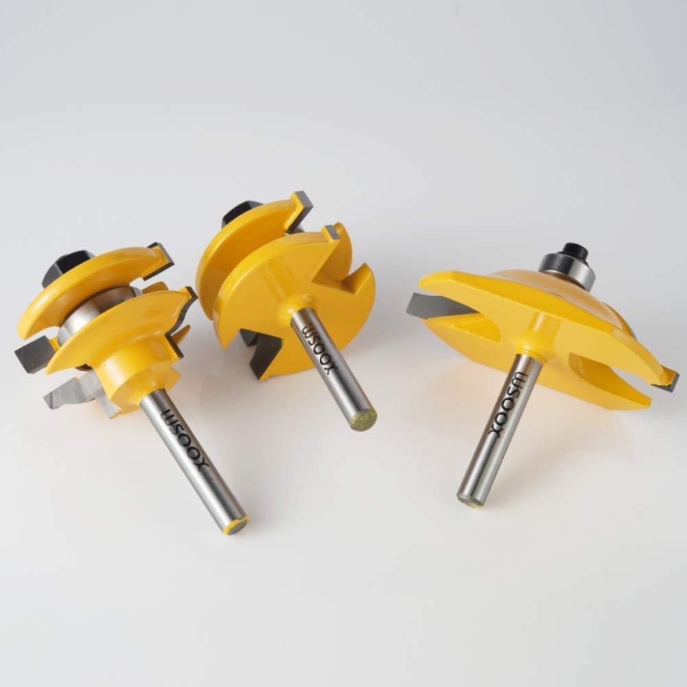 Juego de Brocas para Router WSOOX 3 Piezas 1/4" Carburo