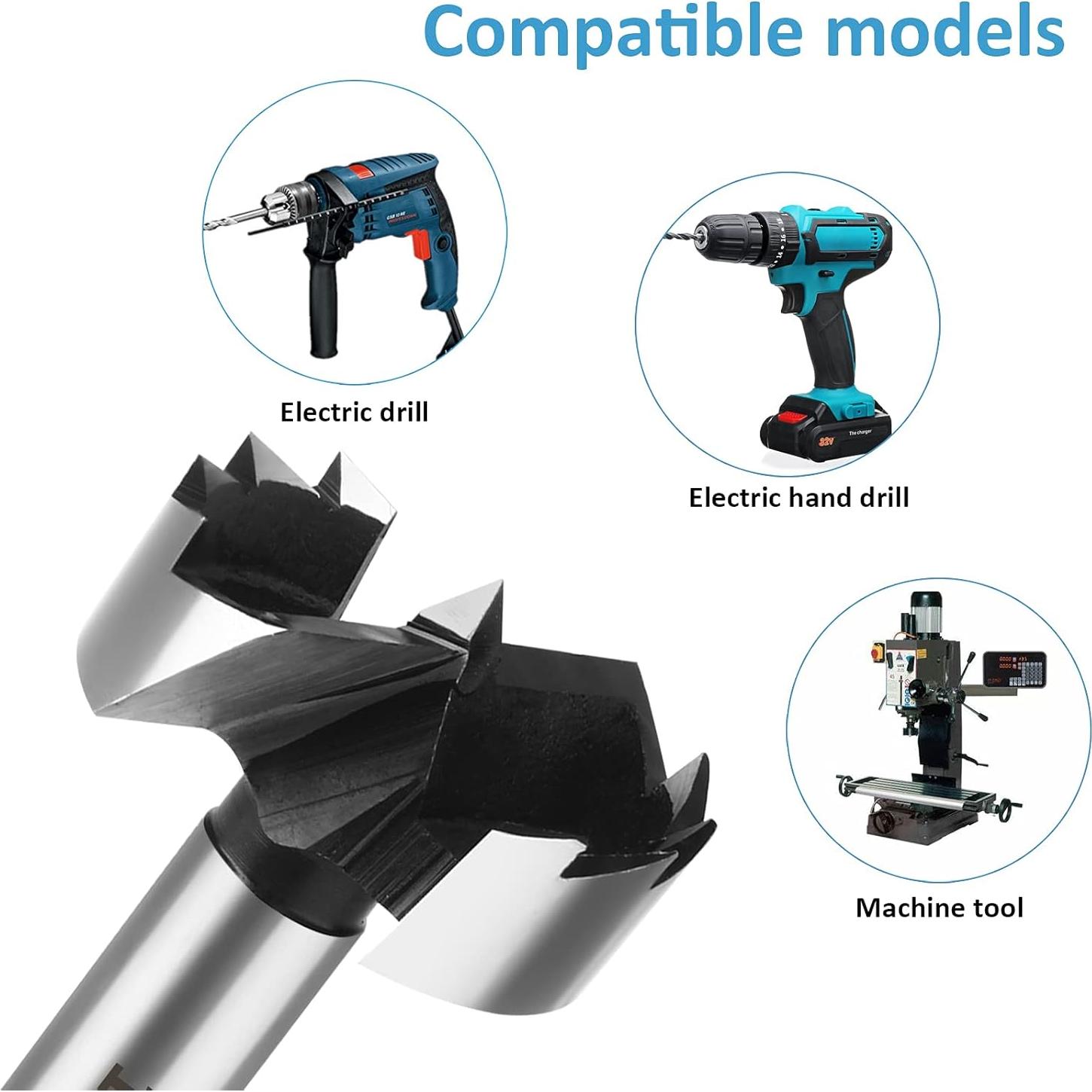 Juego de Brocas Forstner 5Pcs HPHOPE 15/20/25/30/35mm